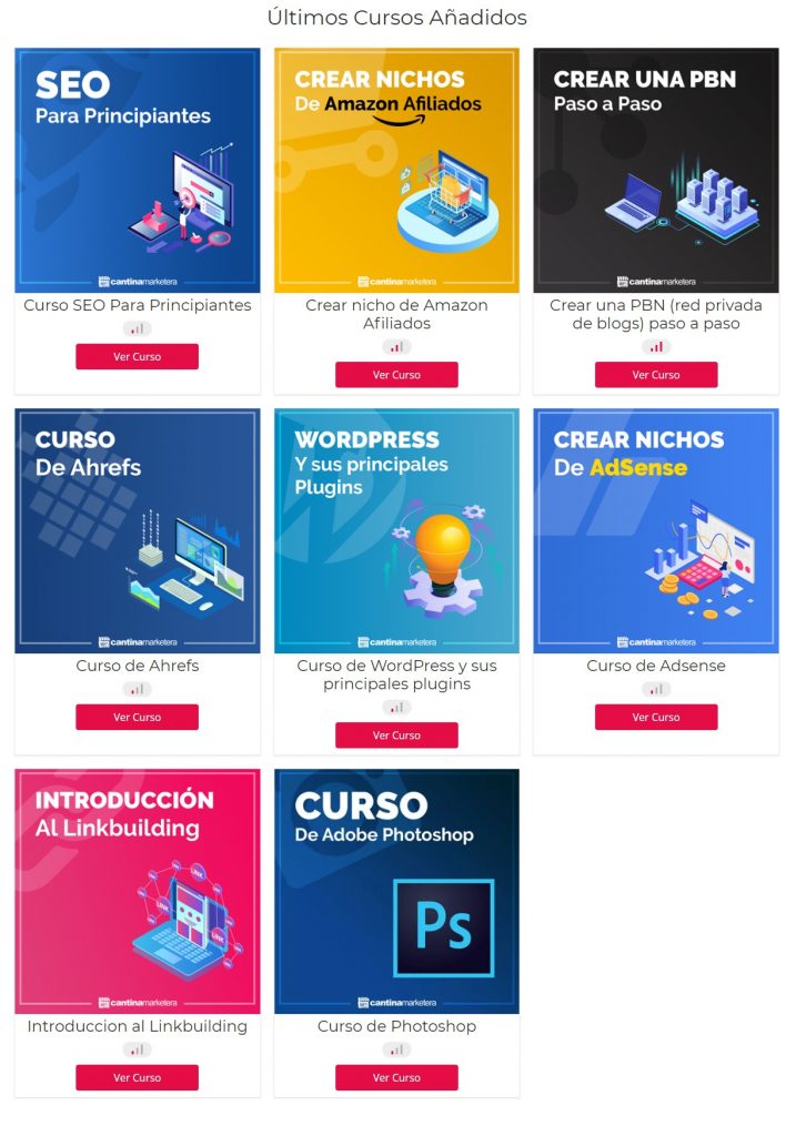 Los mejores cursos exclusivos y baratos Cantina Marketera